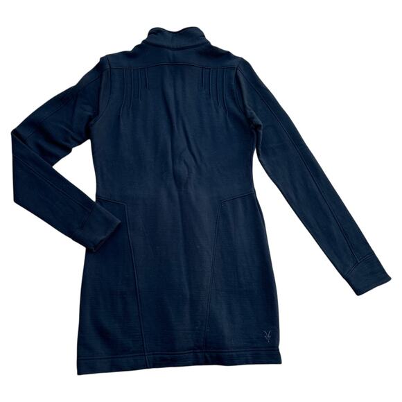 Ibex 100% Wool Long Double Zipper Activewear Jacket Sz S - Picture 5 of 6